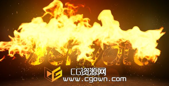 火為元素的標(biāo)志演繹片頭Videohive Fire Logo Reveal 4663555 AE模板