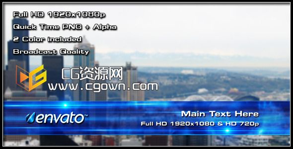 玻璃质感字幕导条素材 Videohive Glass Line Lower Third