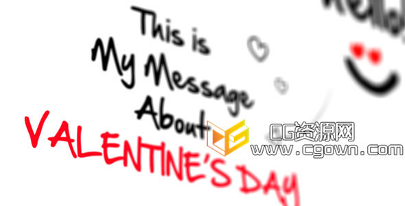情人節(jié)素描風(fēng)格Videohive Sketch Valentine’s Day AE模板