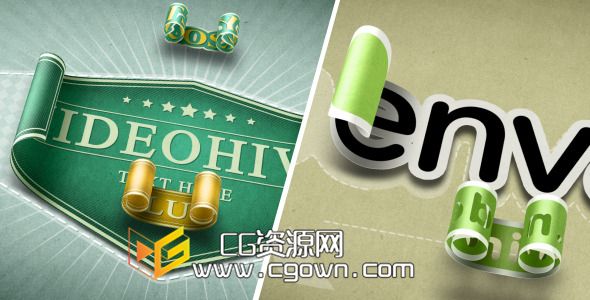 獨特三維卷軸貼紙標(biāo)簽 Unwrapping 3D Stickers Labels & Titles AE模板