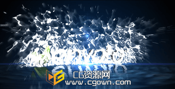 水花四濺標(biāo)志演繹片頭VideoHive Water Splash Logo Intro AE模板