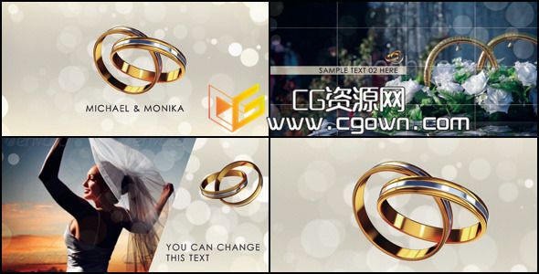 婚禮幻燈片Videohive Wedding Slideshow AE模板