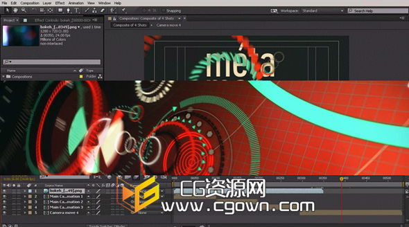 AE建立一个操纵摄像机组成 图形运动 Building a Rigged Camera Composition in After Effects