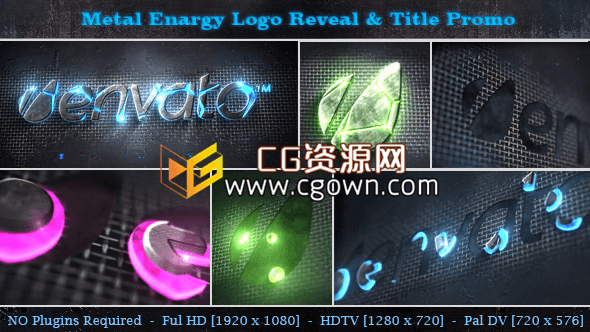 金属能源标志演绎 Videohive Metal Energy Logo Reveal & Title Promo AE模板