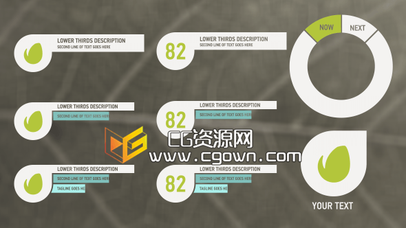 扁平化風(fēng)格帶LOGO字幕導(dǎo)條 Videohive irrealix Flat Future Package AE模板
