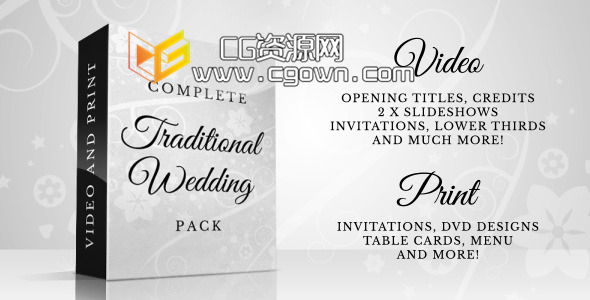 完整的傳統(tǒng)婚禮包 Videohive Complete Traditional Wedding Pack AE模板