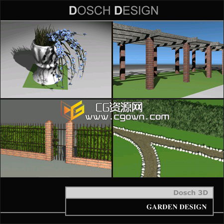 c4d园林植物类3D模型集合包 DOSCH DESIGN 3D Garden Designer