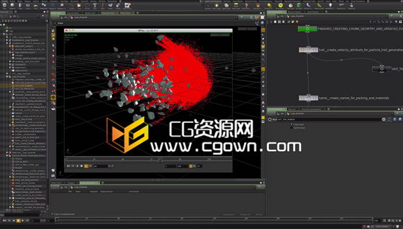 Houdini 13 粒子与刚体动力学制作标志爆炸效果教程