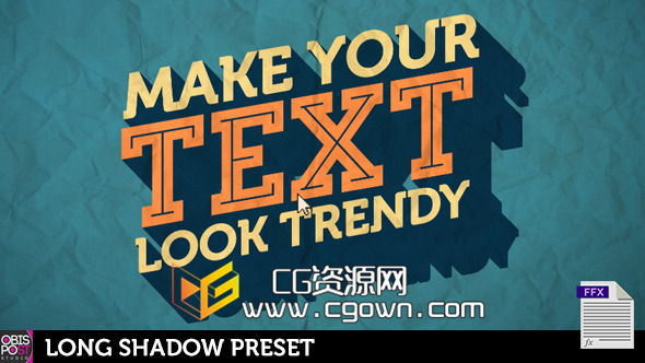 AE脚本长长的阴影预设 Videohive Long Shadow Preset 带教程