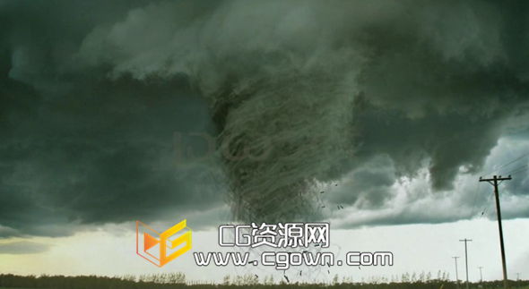 c4d制作龙卷风与实景合成特效教程 Cinema4DTutorials – Tornado tutorial