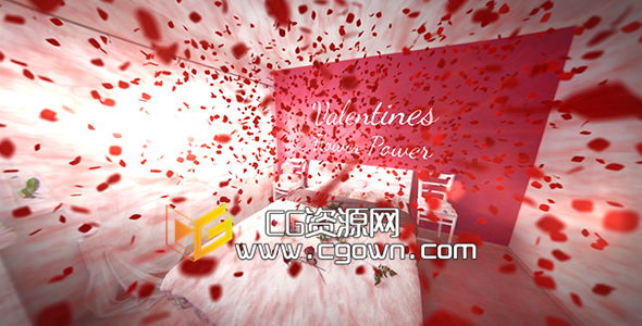 玫瑰花瓣情人節(jié) 婚禮視頻 Videohive Valentines Flower Power AE模板
