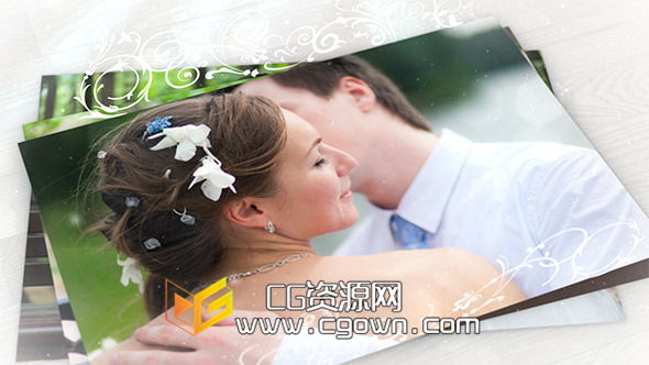 婚纱摄影画廊与饰品 VideoHive Wedding Photo Gallery with Ornament AE模板