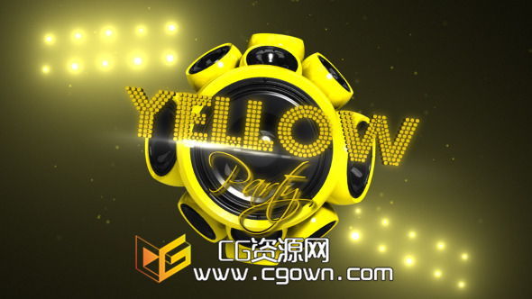 娱乐舞蹈音乐开场片头 VideoHive Yellow Party 6743614 AE模板