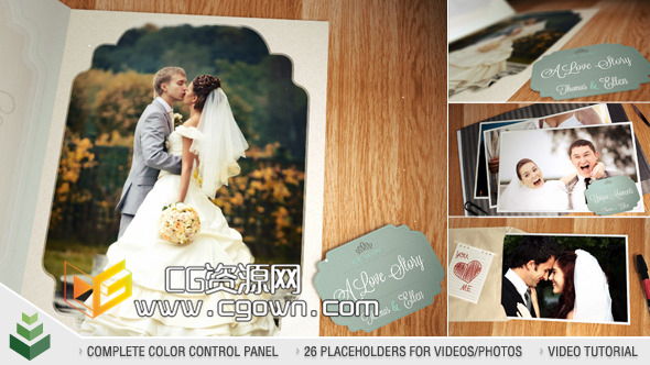 我和你的感性和浪漫相冊 VideoHive You and Me 6799647 AE模板