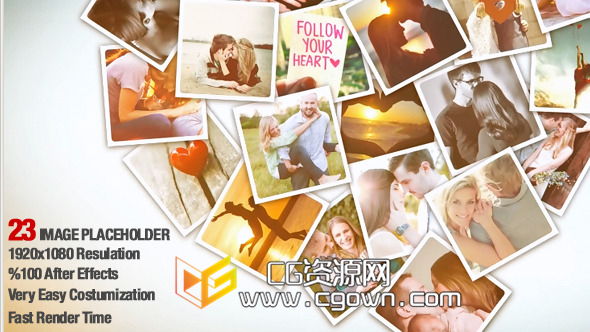 夢(mèng)愛甜蜜情人相冊(cè) Videohive Dream Love – Valentines Day 6689315 AE模板