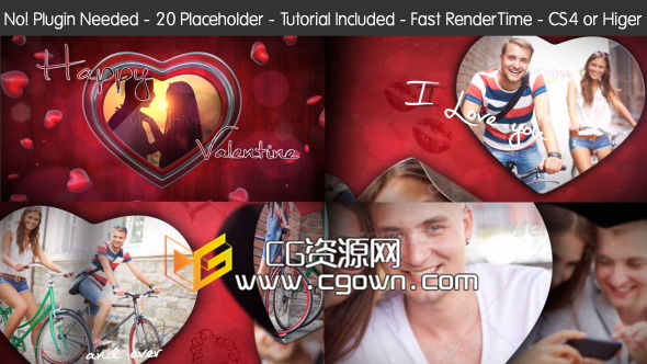 浪漫情人節(jié) Videohive Valentine’s Day 6695672 AE模板