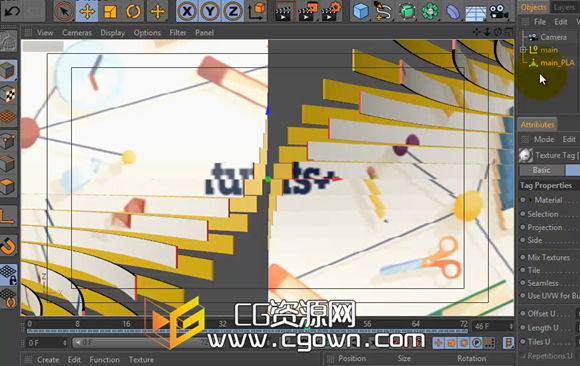 c4d在折叠样条曲线无缝纹理教程 CGTUTS Span a Texture Across Folding Splines in Cinema 4D