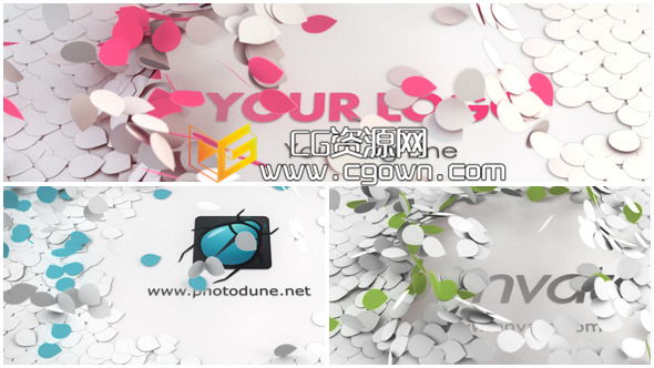 優(yōu)雅色彩艷麗標志演繹 情人節(jié)介紹 Videohive Bright Logo Reveal AE模板