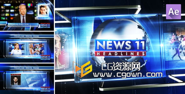 第三套广播设计新闻包装套餐 Videohive Broadcast Design News Package 03 AE模板