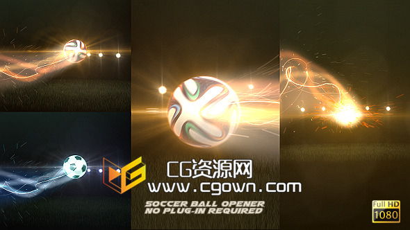 足球开场片头 Videohive Soccer Ball Opener 7863694 AE模板