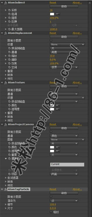 【汉化版】AE交互式三维工具包插件 AtomKraft 1.2.0.0 For CS5.5~CC 2014