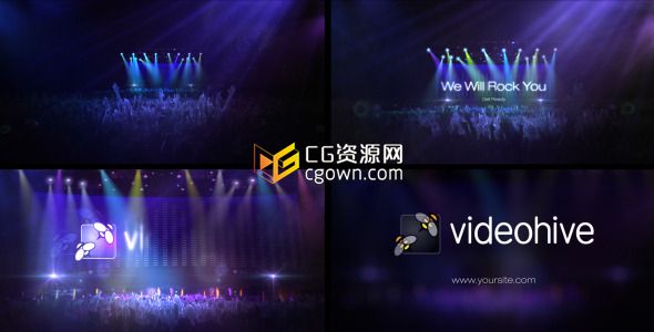 舞台展示开场动画 摇滚乐队音乐会 Videohive Arena Show AE模板