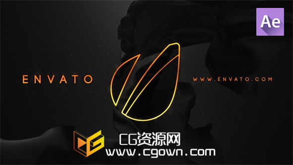 三维动画 黑酷与金色标志片头揭示 Videohive Black And Gold Logo Reveal AE模板