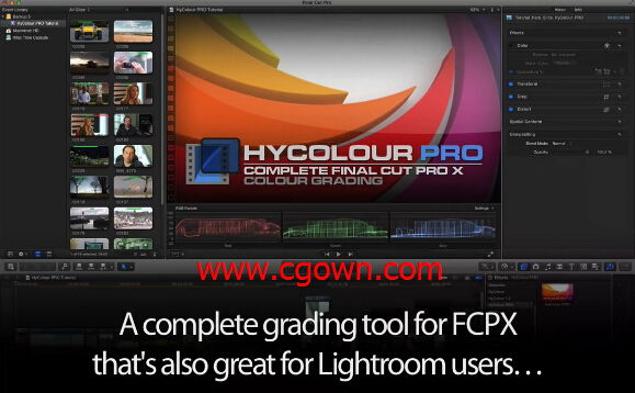 FCPX專(zhuān)業(yè)電影分級(jí)調(diào)色插件 HyColour PRO v1.5 Final Cut Pro X