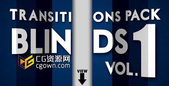 百叶窗卷 动态转场效果 Videohive Transitions Pack – Blinds Vol. 1 AE模板