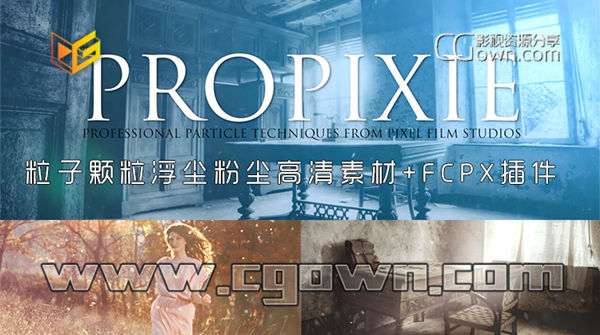 FCPX插件 PROPIXIE – Final Cut Pro X 粒子颗粒浮尘粉尘高清素材