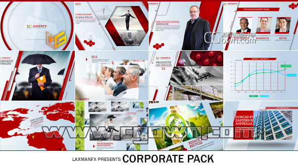 AE模板 – 公司企业宣传片包装工程 品牌演讲产品服务结构视频演示
