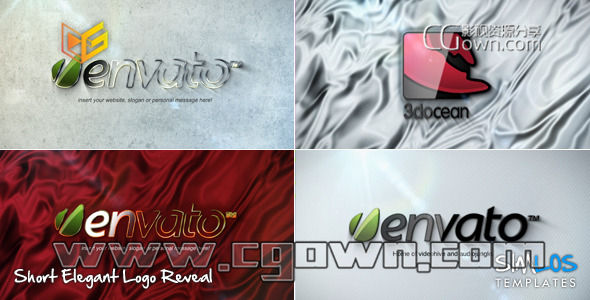 AE模板 多種優(yōu)雅3D擠壓方式演繹標(biāo)志 Short Elegant Logo Reveal