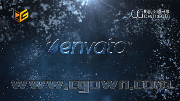 AE模板 3D水飛濺效果演繹標(biāo)志動(dòng)畫(huà) Water logo intro 3139991