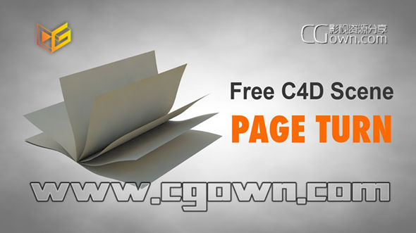C4D工程文件 快速制作杂志翻书预设文件 免费下载 支持Cinema 4D R16