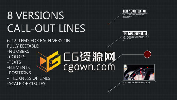 AE模板 點(diǎn)線信息圖表展示 使用廣告包裝介紹產(chǎn)品特點(diǎn)或功能