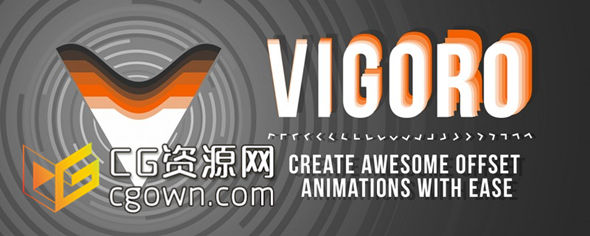 AE腳本 圖形動(dòng)畫延遲拖尾效果 Aescripts Vigoro V1.0 帶使用教程