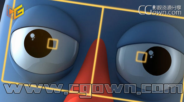 C4D教程 卡通角色人物眼睛绑定动画视频教程 带工程文件
