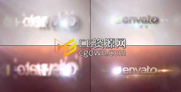 AE模板 耀斑光暈標(biāo)志片頭演繹動畫 電視標(biāo)識品牌IDENT