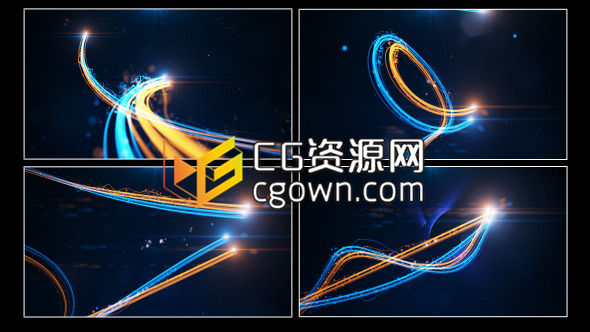 AE模板 Particular制作太漂亮光線條耀斑閃爍 公司企業(yè)成就標志片頭