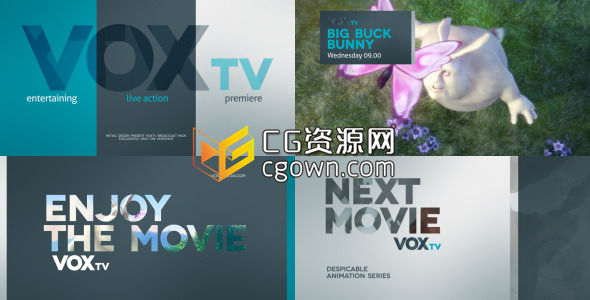 AE模板 時尚多彩品牌廣播TV電視頻道欄目包裝工程文件