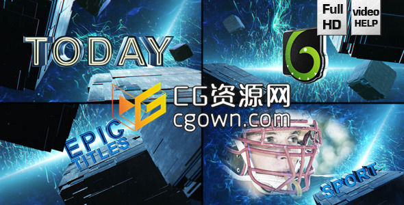 AE模板 E3D制作立方三維預(yù)告片視頻工程 充滿活力運動十足
