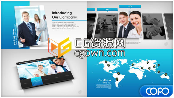 AE模板 優(yōu)雅印象深刻企業(yè)公司品牌專題宣傳片 讓公司脫穎而出演示視頻
