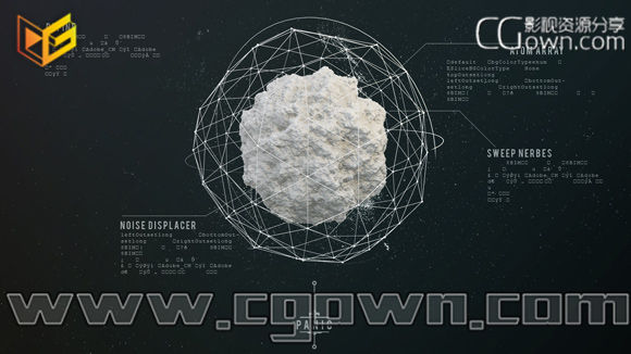 C4D教程 创建抽象科技感线条银河球海报效果视频教程