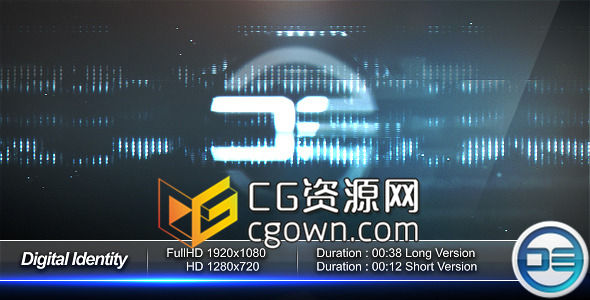 AE模板 高科技數(shù)字社交媒體網(wǎng)絡(luò)ID 閃爍失真噪聲效果動畫 免費下載