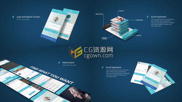 AE模板 手機(jī)APP移動(dòng)端應(yīng)用程序扁平網(wǎng)頁設(shè)計(jì)展示 公司企業(yè)品牌實(shí)力宣傳片