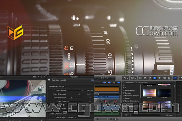 FCPX插件 Cineflare Transmorphic 帶60種唯美大氣精品炫光光暈轉(zhuǎn)場效果預(yù)設(shè)