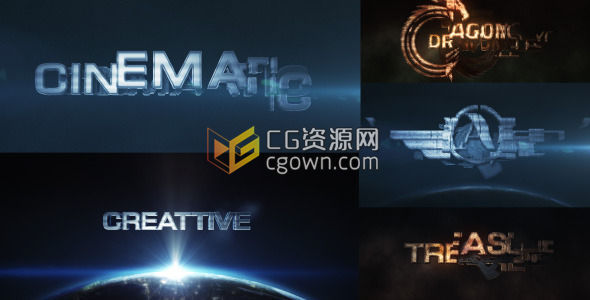 AE模板 影視標志標題變換置換效果 科幻電影預(yù)告片頭類似變形金剛