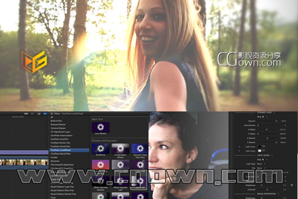 FCPX插件 CineFlare Lens Whack 帶40種鏡頭光暈炫光特效效果預(yù)設(shè)