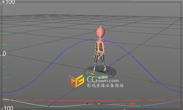 C4D插件 角色动画运动轨迹平视显示图样条曲线控制器 带视频教程