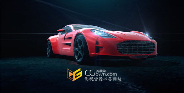 AE模板 E3D賽車跑車模型變形成標(biāo)志LOGO動畫片頭視頻 免費(fèi)下載